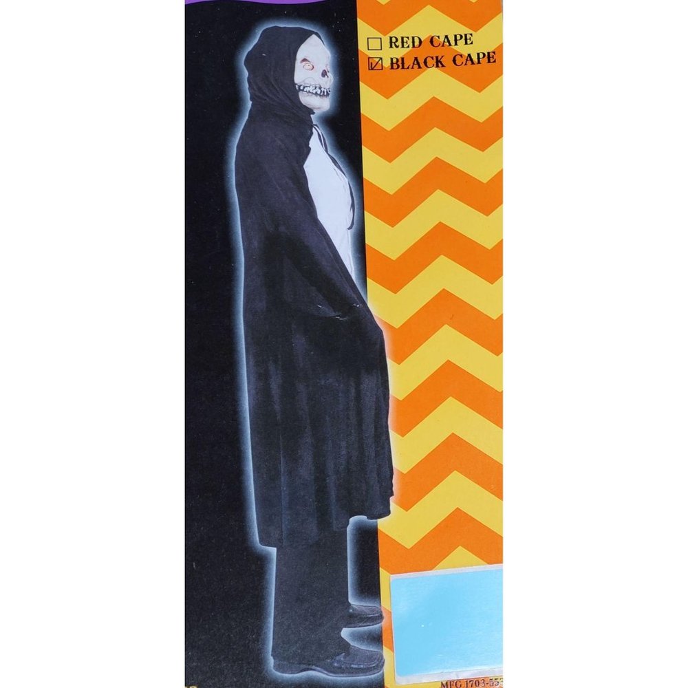 Hooded Velvet Cape 55 in. by 51 in. Black